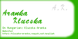 aranka klucska business card